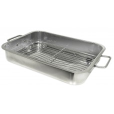 Prime Pacific Stainless Steel Lasagna / Roasting Pan with Rack PPAC1023